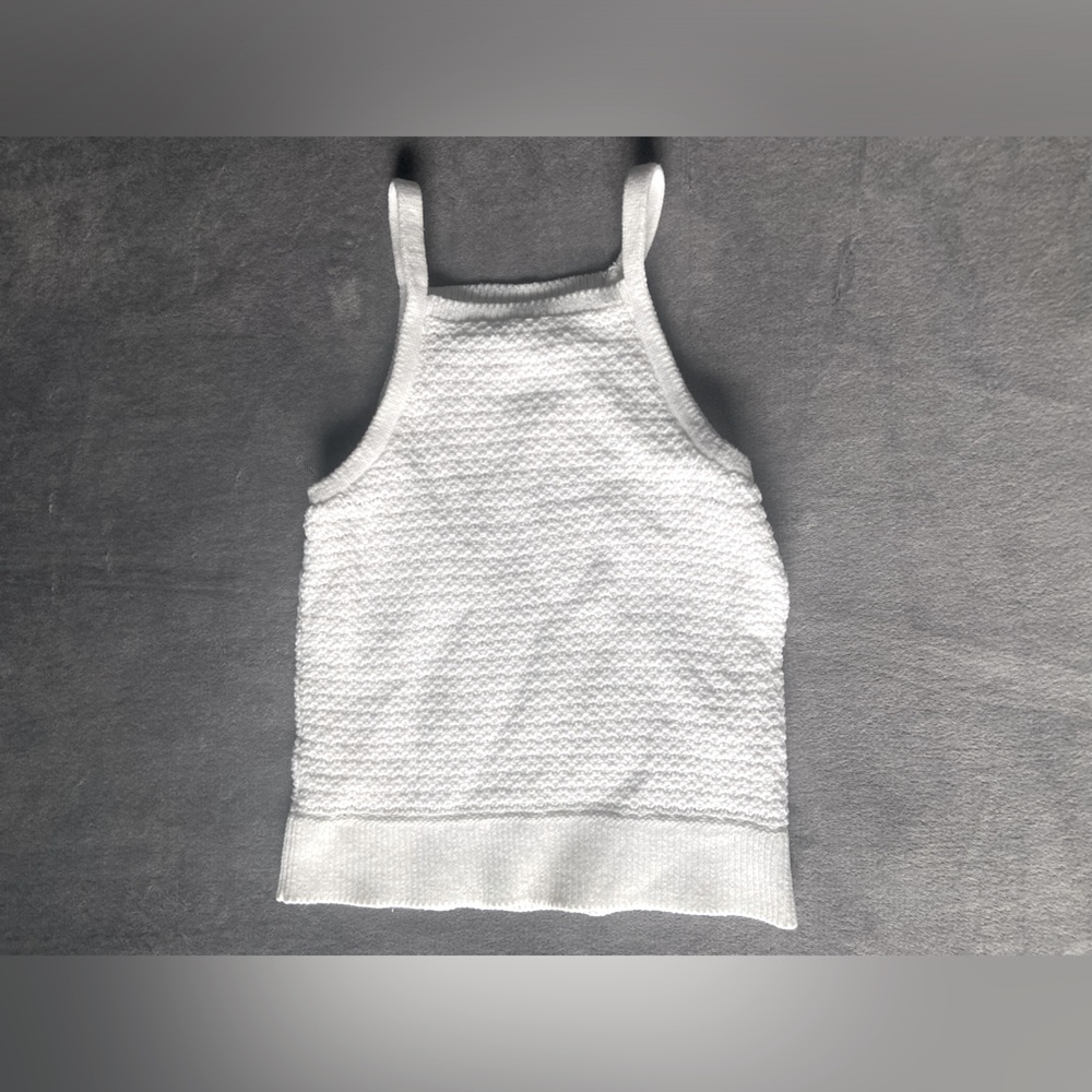 Abercrombie Kids White Knit Tank Top